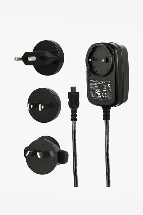 Universal USB Travel Power Adapter with 3 Interchangeable Heads